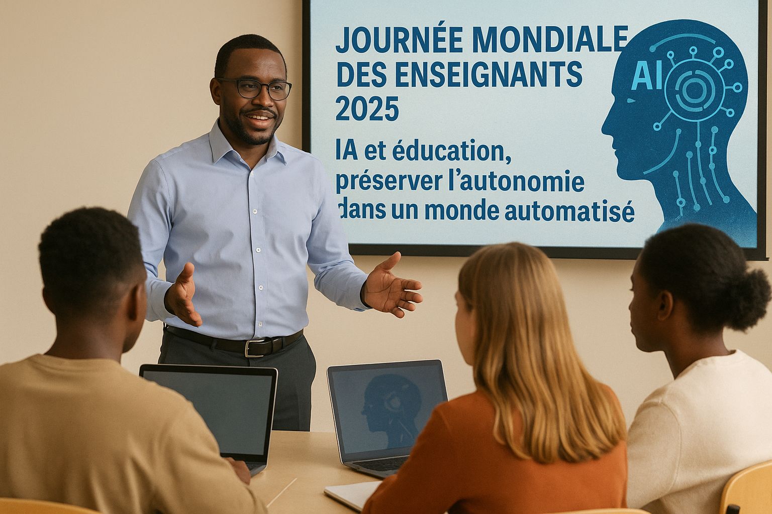 Journée mondiale des enseignants/IA et éducation : le maître au cœur du changement 