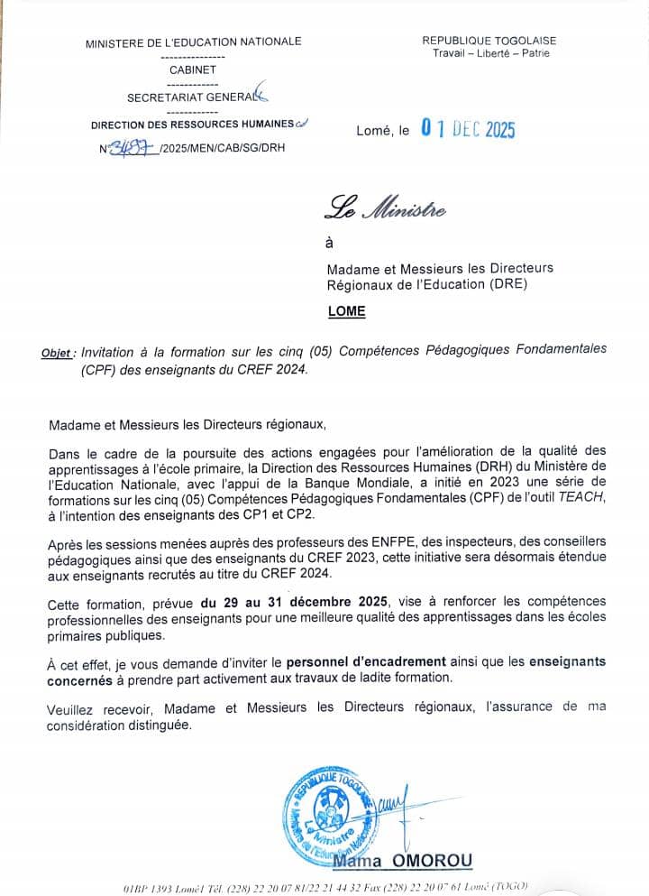 CREF 2024 : Le Ministère de l’Éducation lance une nouvelle formation sur les 5 Compétences Pédagogiq